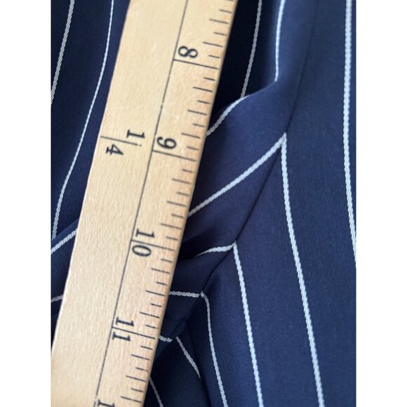 Babaton Womens Navy Striped Elastic Waist Wide-Leg Pants Size L - Picture 11 of 13